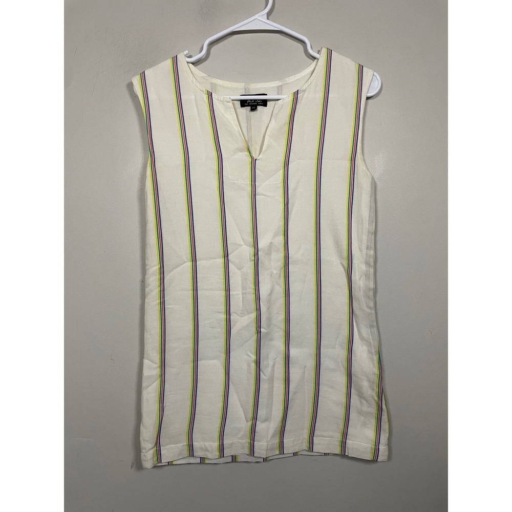 A.P.C. Rainbow Stripe Sleeveless Top Size XS Coastal Beach Summer Classic Europe